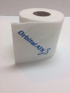 Toliet Paper with embroidered Orbital ATK Logo