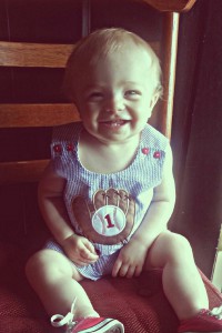 first birthday with ball and glove applique